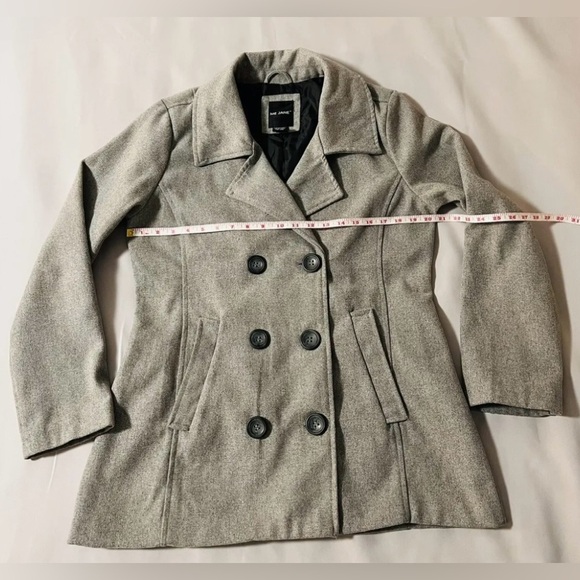 ME JANE Women's Sz XL Double Breasted Peacoat  Wool‎ Swing Jacket Gray Coat - Picture 3 of 8